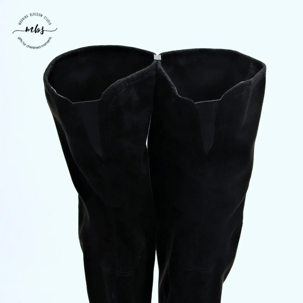 Marc Fisher LTD Larrine Pointed‎ Toe Over The Knee Boots Black Women Size 8.5